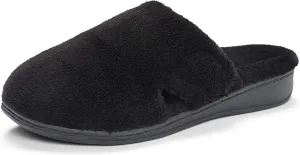 10000148001 VIONIC WOMEN'S INDULGE GEMMA MULE SLIPPERS BLACK SIZE 9 - Like New