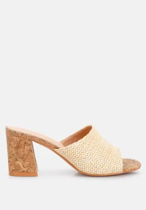 Addie Raffia Slip On Sandals by London Rag