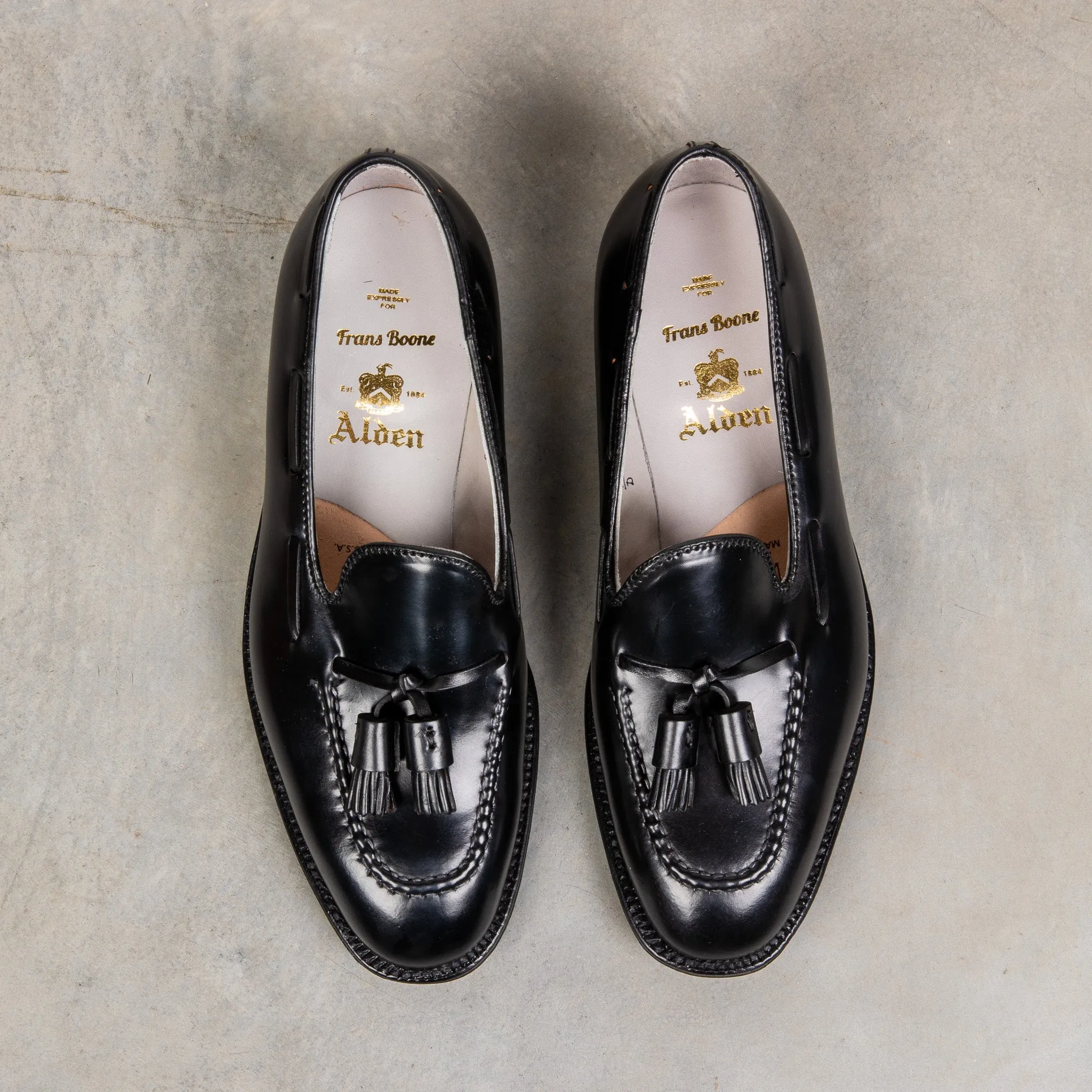 Alden X Frans Boone Black Cordovan Tassel Loafer