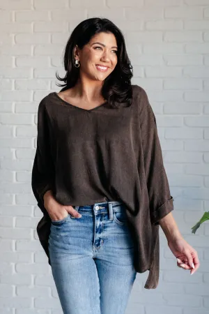 Andree By Unit Wishy Washy Mineral Washed Oversized Top