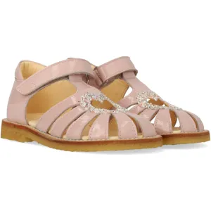Angulus Rosebud/Rosebud Glitter Hjertesandal Med Glitter Hjerte