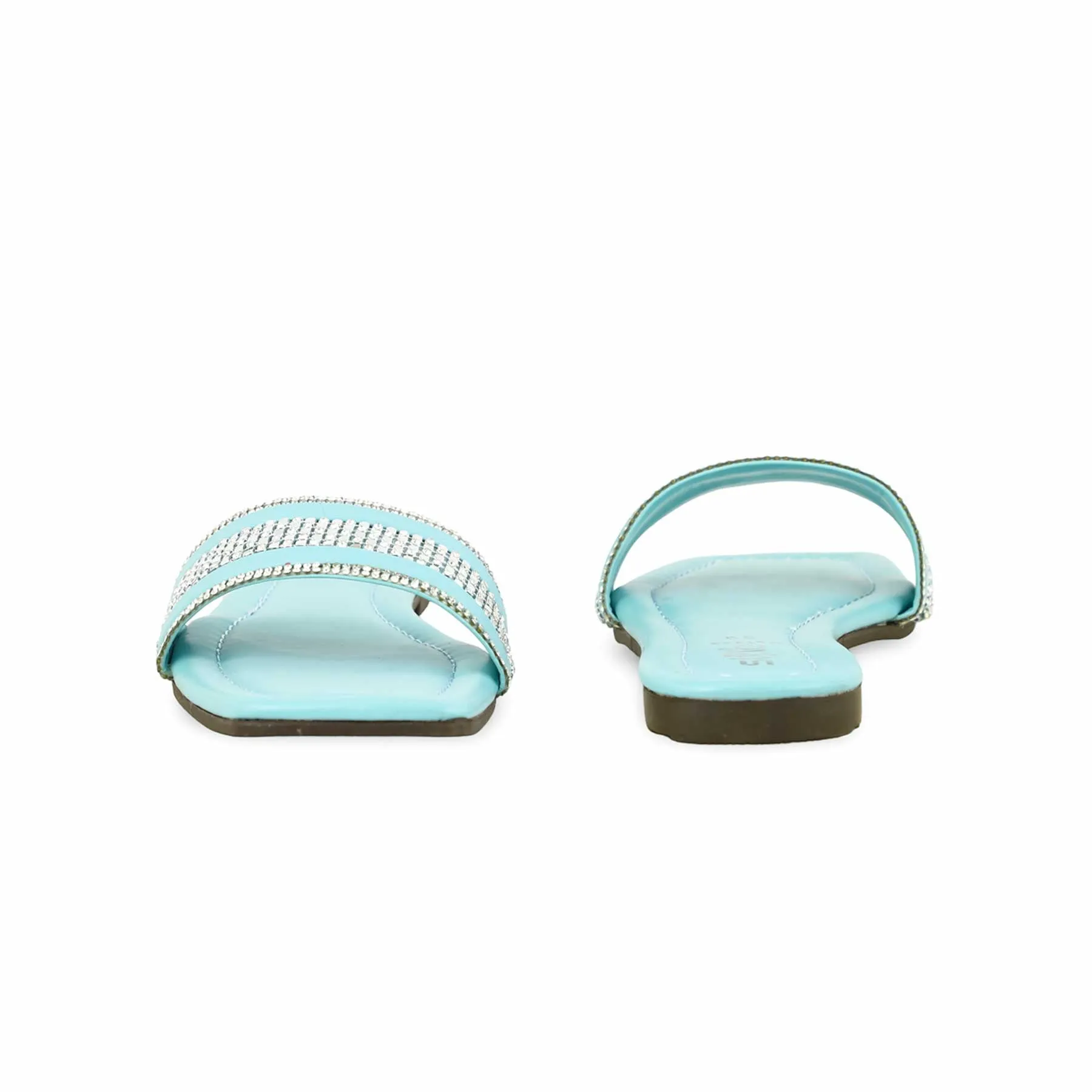 Aqua Green Casual Slipper For Women CL1905