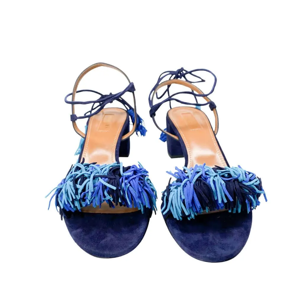 Aquazzura Navy Blue Sandals