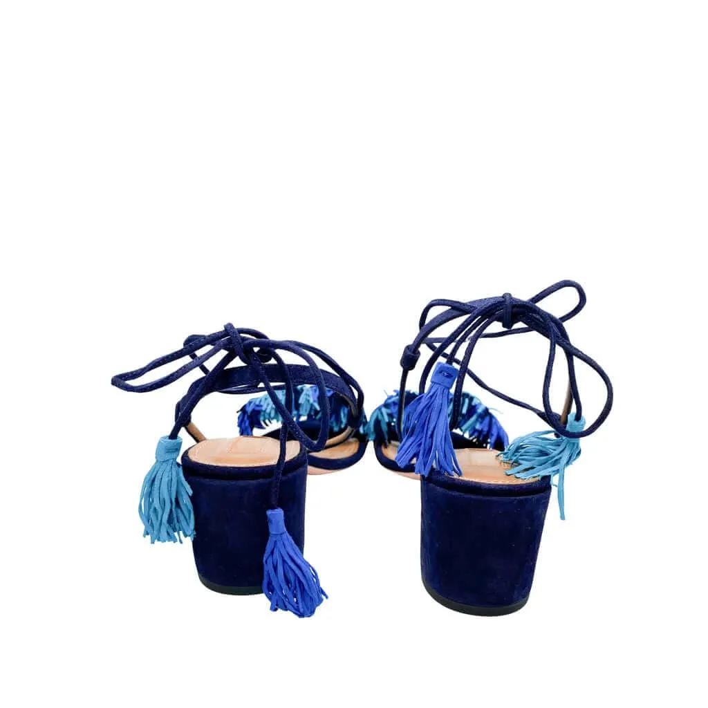 Aquazzura Navy Blue Sandals