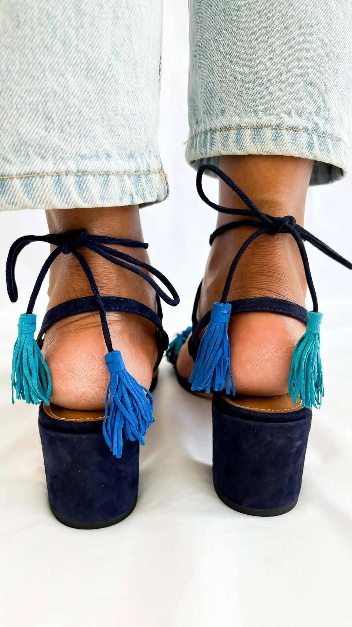 Aquazzura Navy Blue Sandals