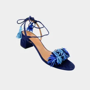 Aquazzura Navy Blue Sandals