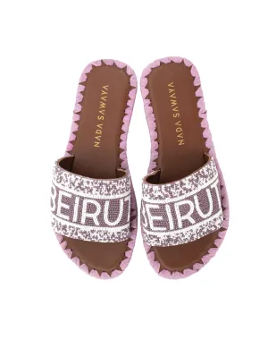 Beirut Beaded Sandals - Lilac
