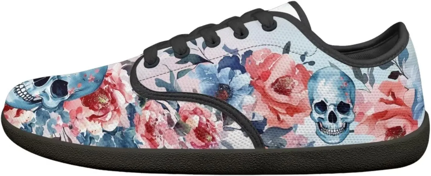 Binienty Lace Up Walking Sneakers for Women Men Zero Drop Sole Barefoot Shoes Wide Width Flats