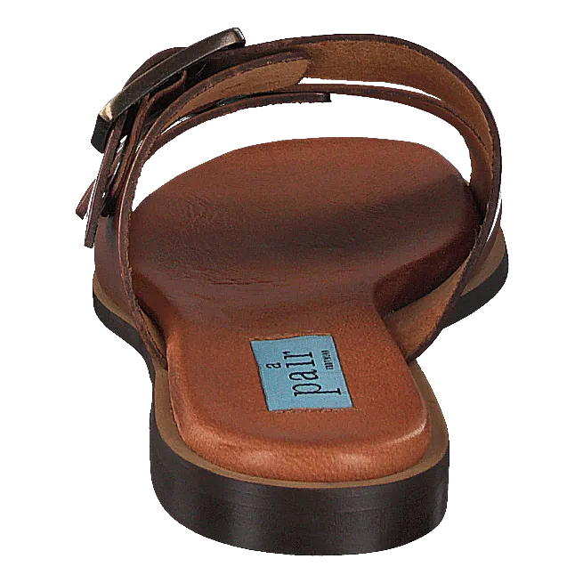 Buckles Square Flat Cognac