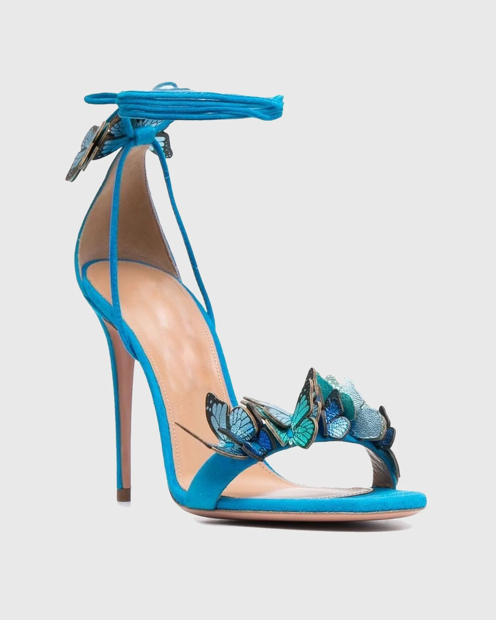Carla Butterfly Embellished Sandals In Blue