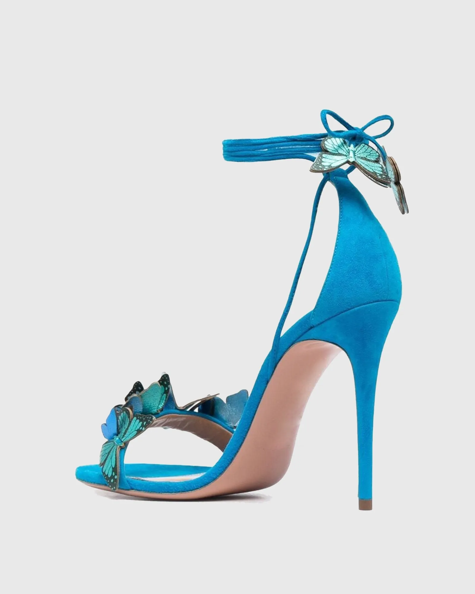 Carla Butterfly Embellished Sandals In Blue
