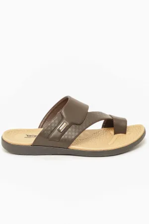 CORADO MEN'S SLIPPERS IN DARK BROWN CR12