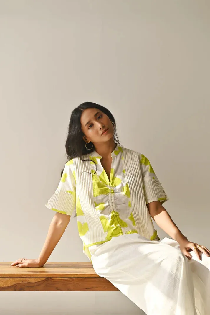 Cotton khadi Women's White Work Top