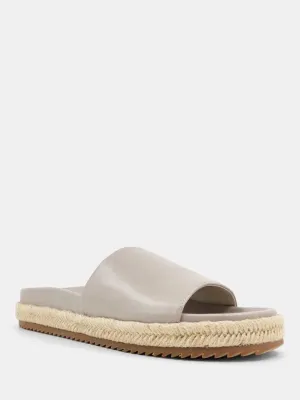 Cristiana Espadrille Slide Sandals - Taupe