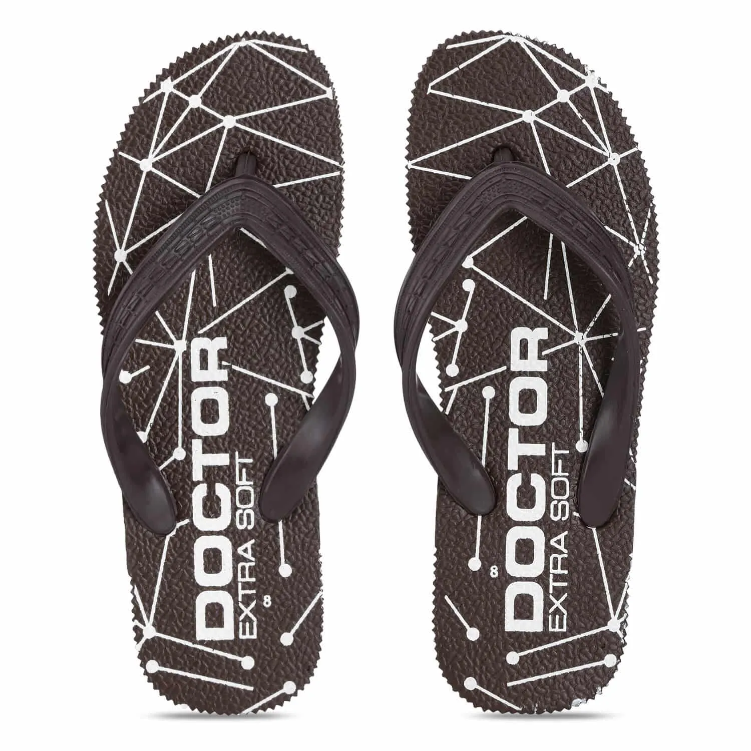 DOCTOR EXTRA SOFT D-01 Men's Hawaii Slipper Orthopaedic and Diabetic Comfort Ortho Care, Bathroom Rubber Flip-Flops & House Slipper for Gent’s & Boy’s