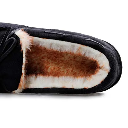 Essentials Men's Warm Comfortable Slippers Size 8 Black