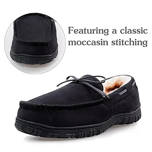 Essentials Men's Warm Comfortable Slippers Size 8 Black