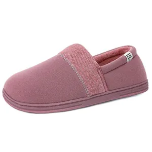 FamilyFairy Women’s Comfy Lightweight Slippers Memory Foam Non-Slip House Shoes for Indoor Outdoor(Small / 5-6, Dust Rose)