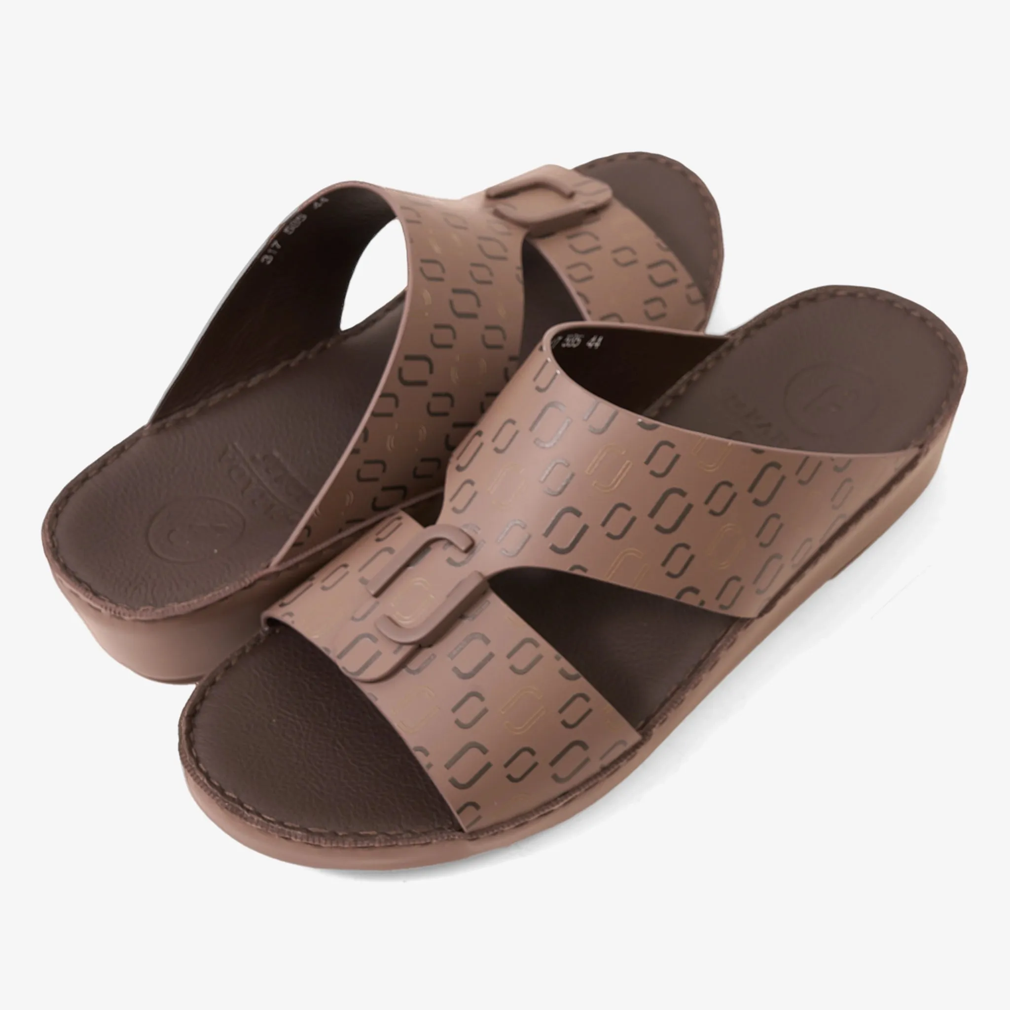 FARADA MODERN CLOUD EMBOSSED LEATHER SANDALS PERISSA