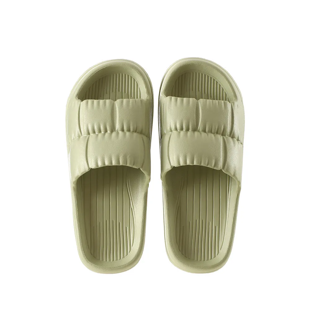 Fasola Lightweight Bathroom Slippers, Green, Size 37/38 - One Pair