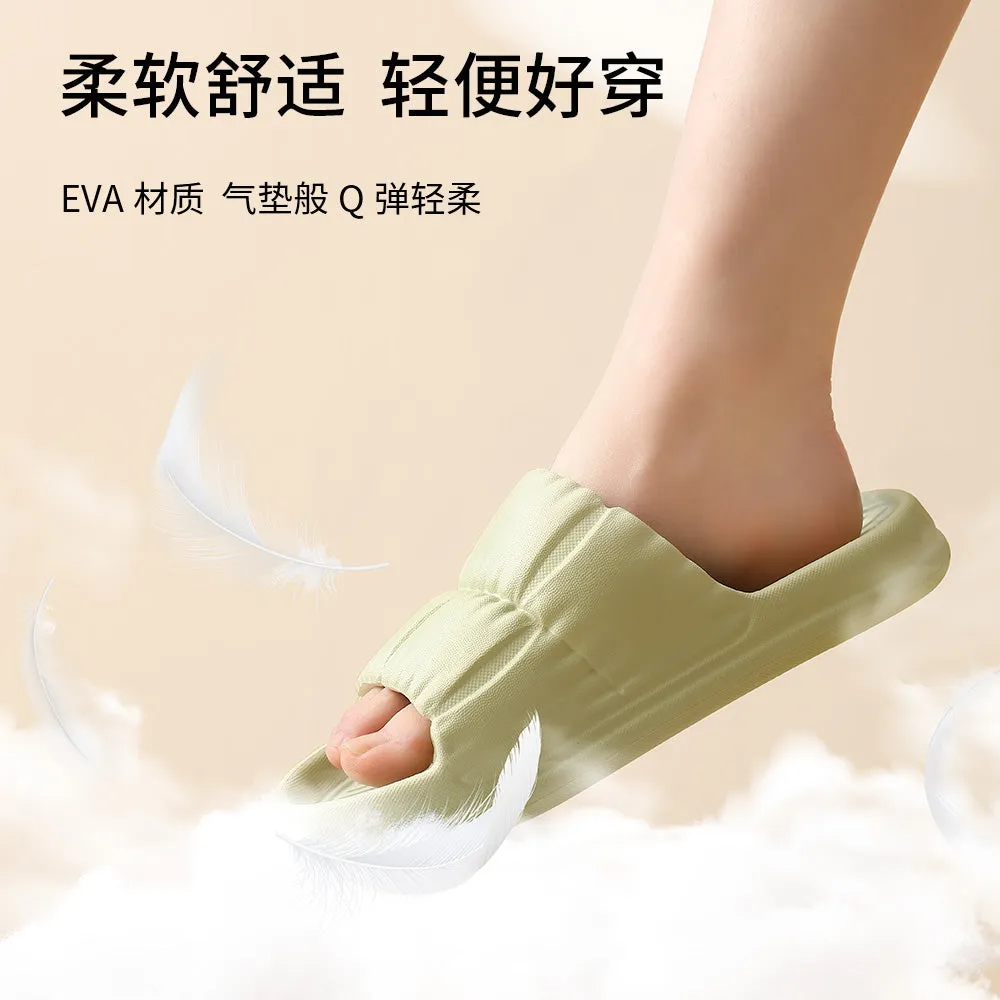 Fasola Lightweight Bathroom Slippers, Green, Size 37/38 - One Pair