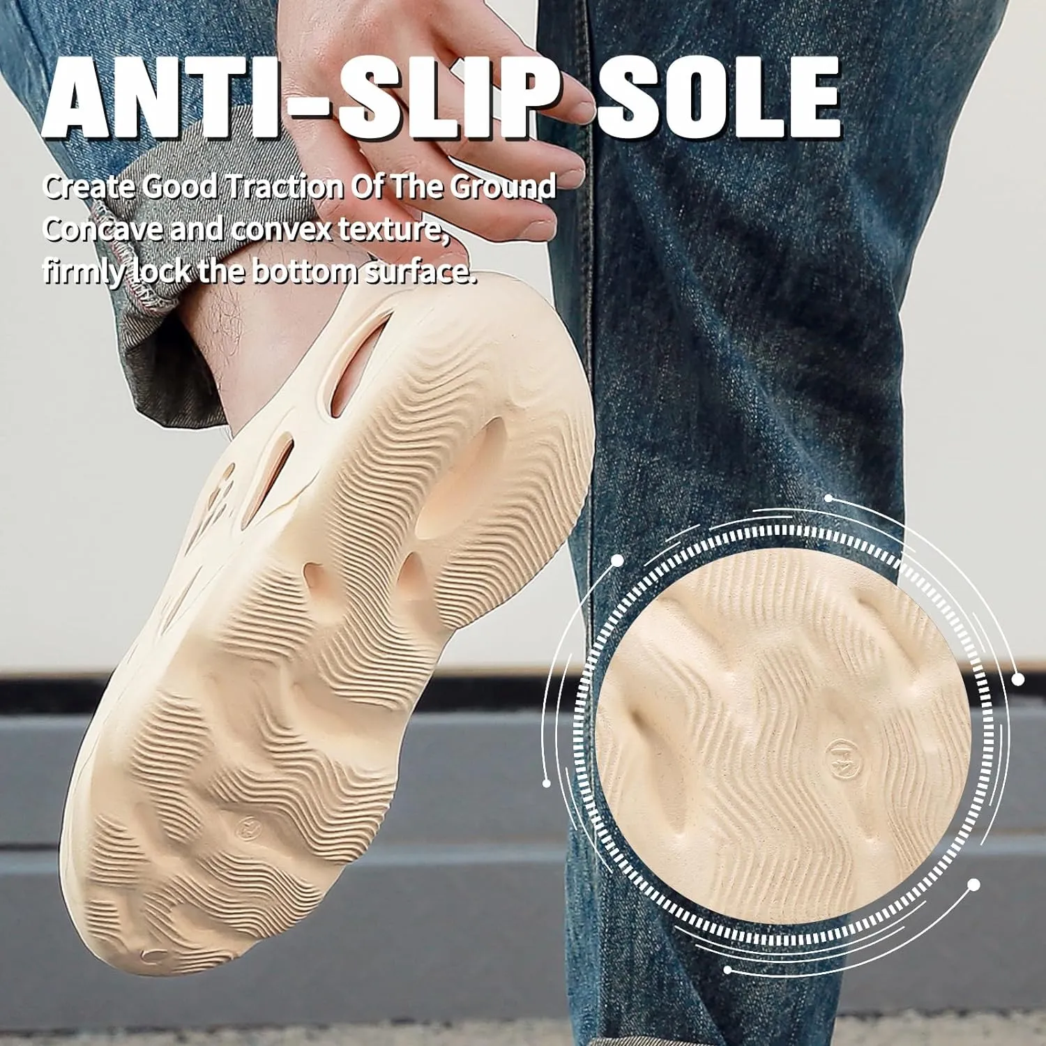 Foam Runner Shoes for Women Men Cloud Slides Slippers Walking Platform Pillow Sandals Non-Slip Slip-On Foam Runners Soft Comfortable Water Shoes