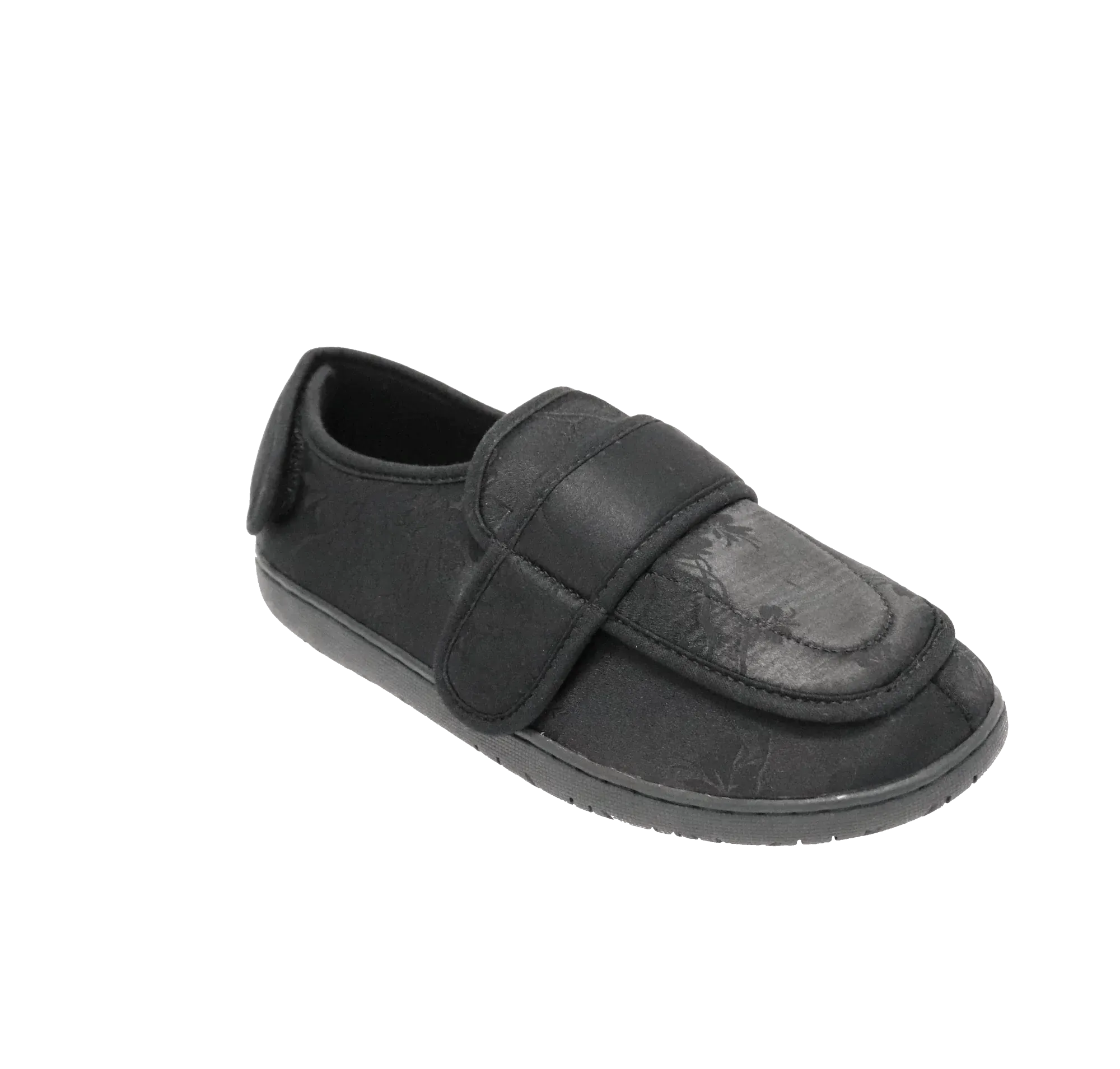 Foamtreads Women's Physician 2 Slippers- Black Satin