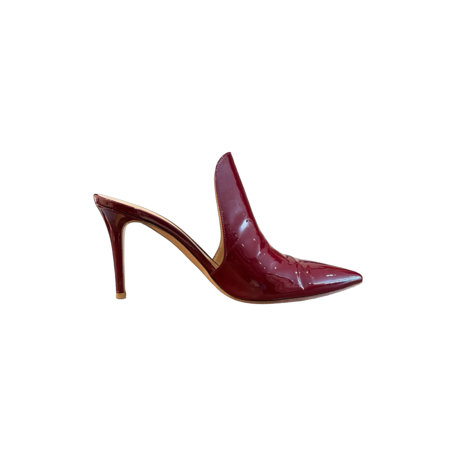 Gianvito Rossi Patent Leather Aramis Mules (Size 39)