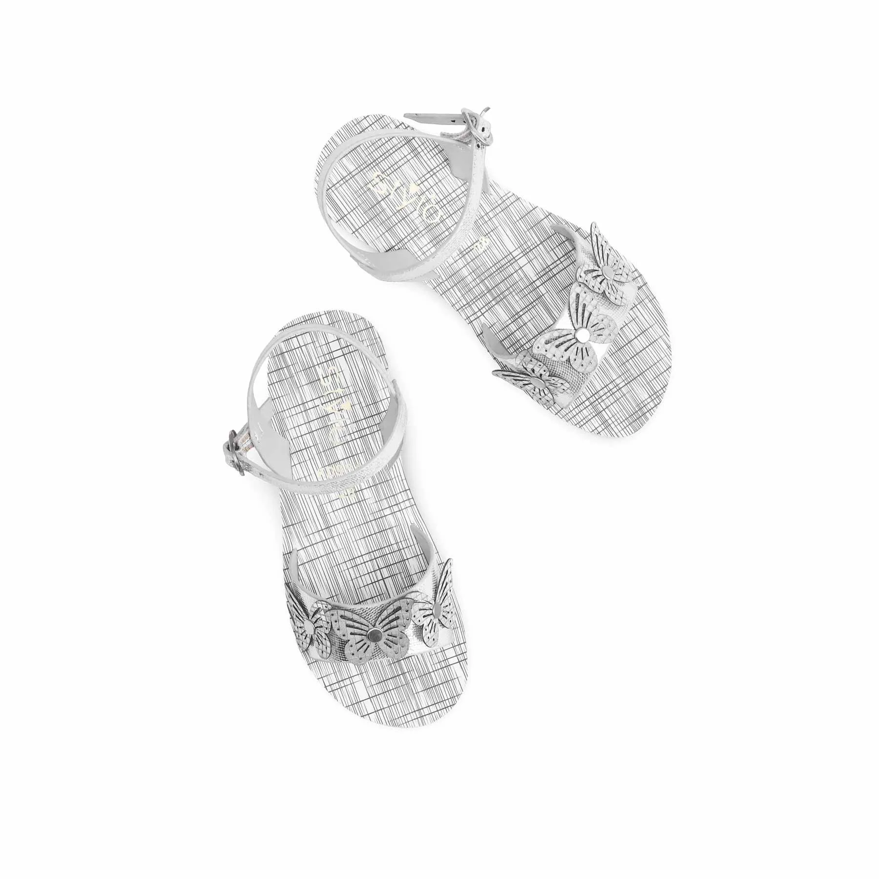 Girls Grey Casual Sandal KD9841