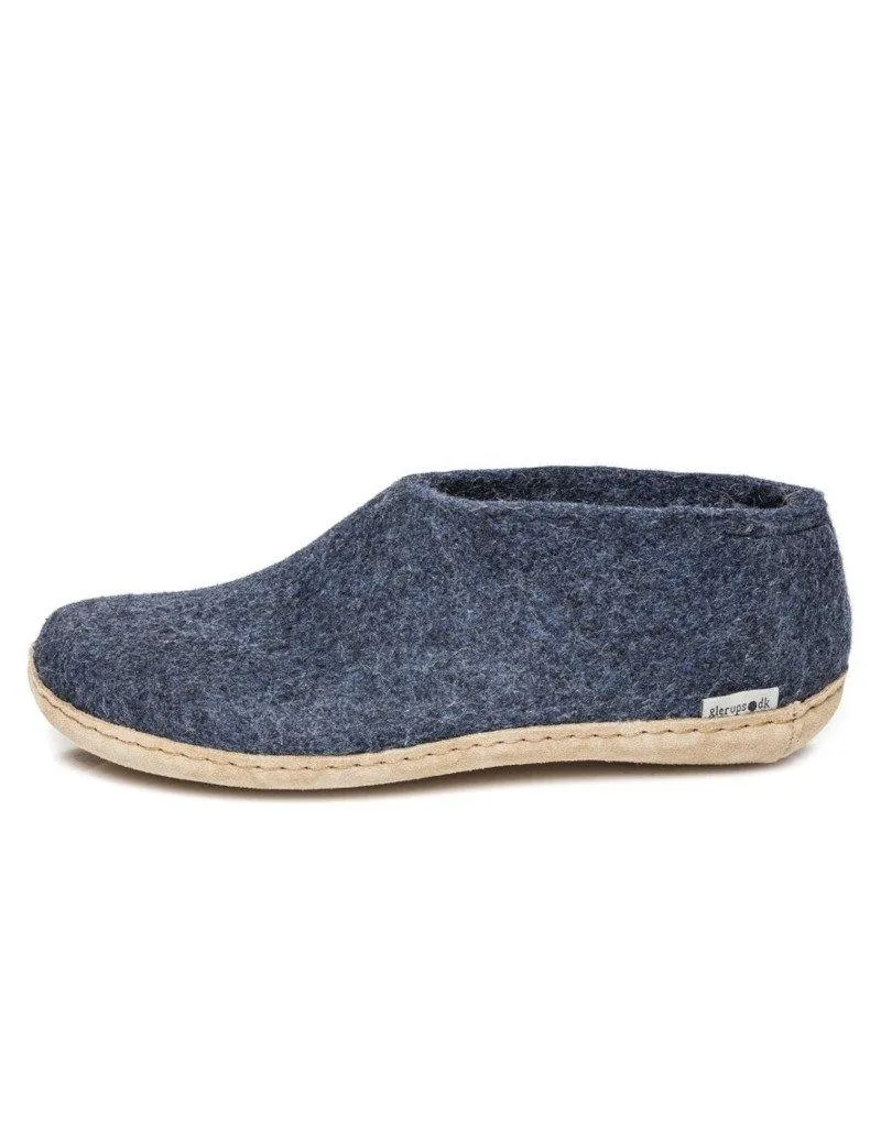 Glerups Slipper Shoes | Leather Sole