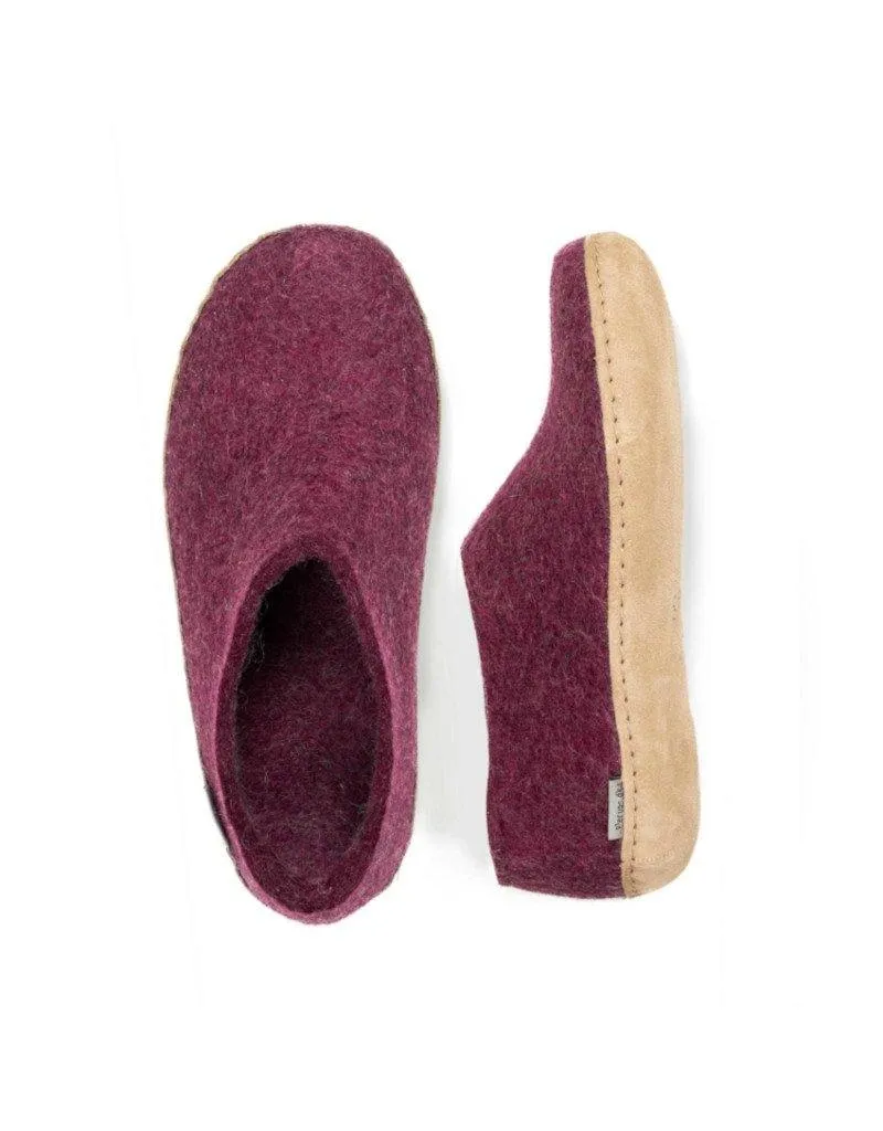 Glerups Slipper Shoes | Leather Sole