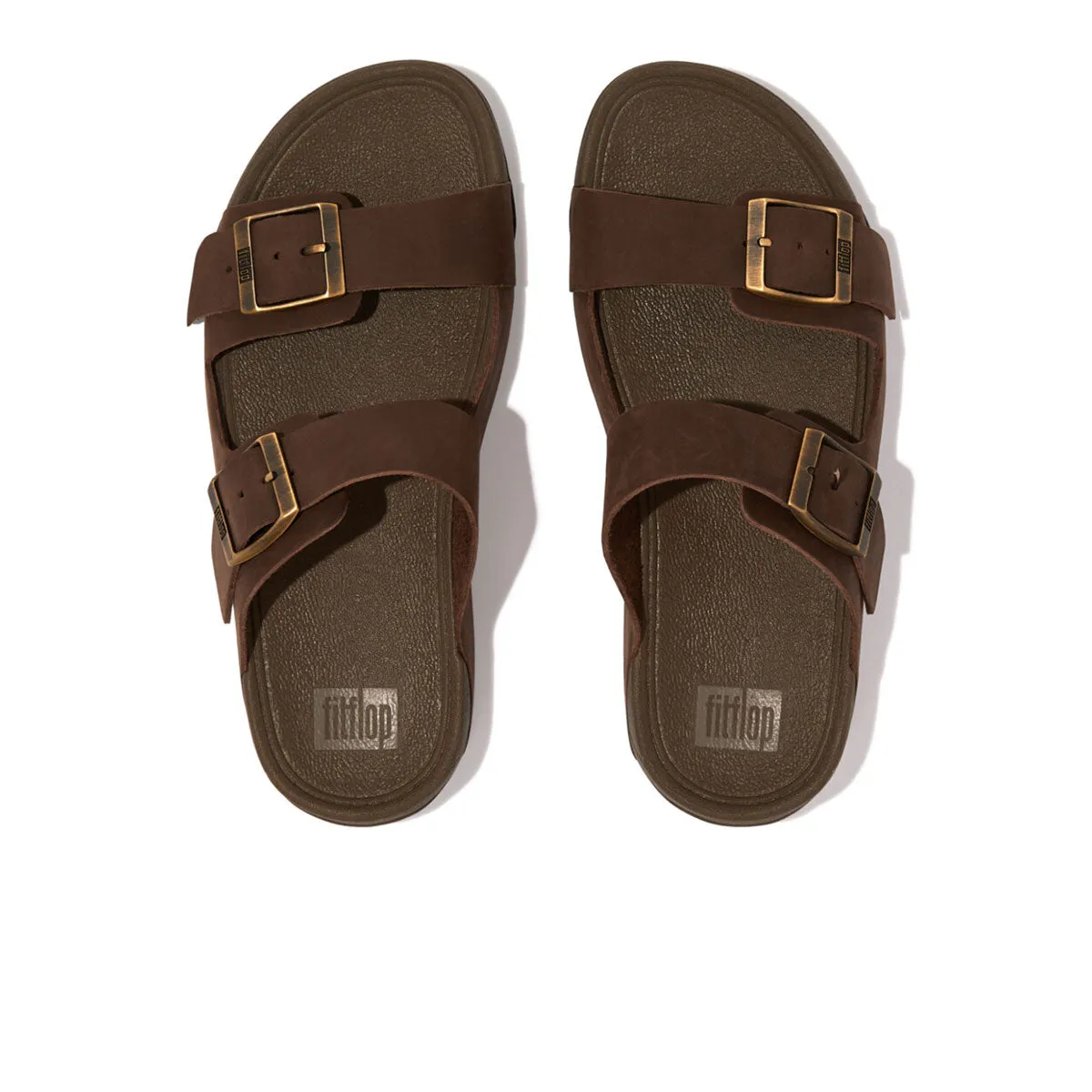 GOGH MOC Men's Buckle Leather Slides