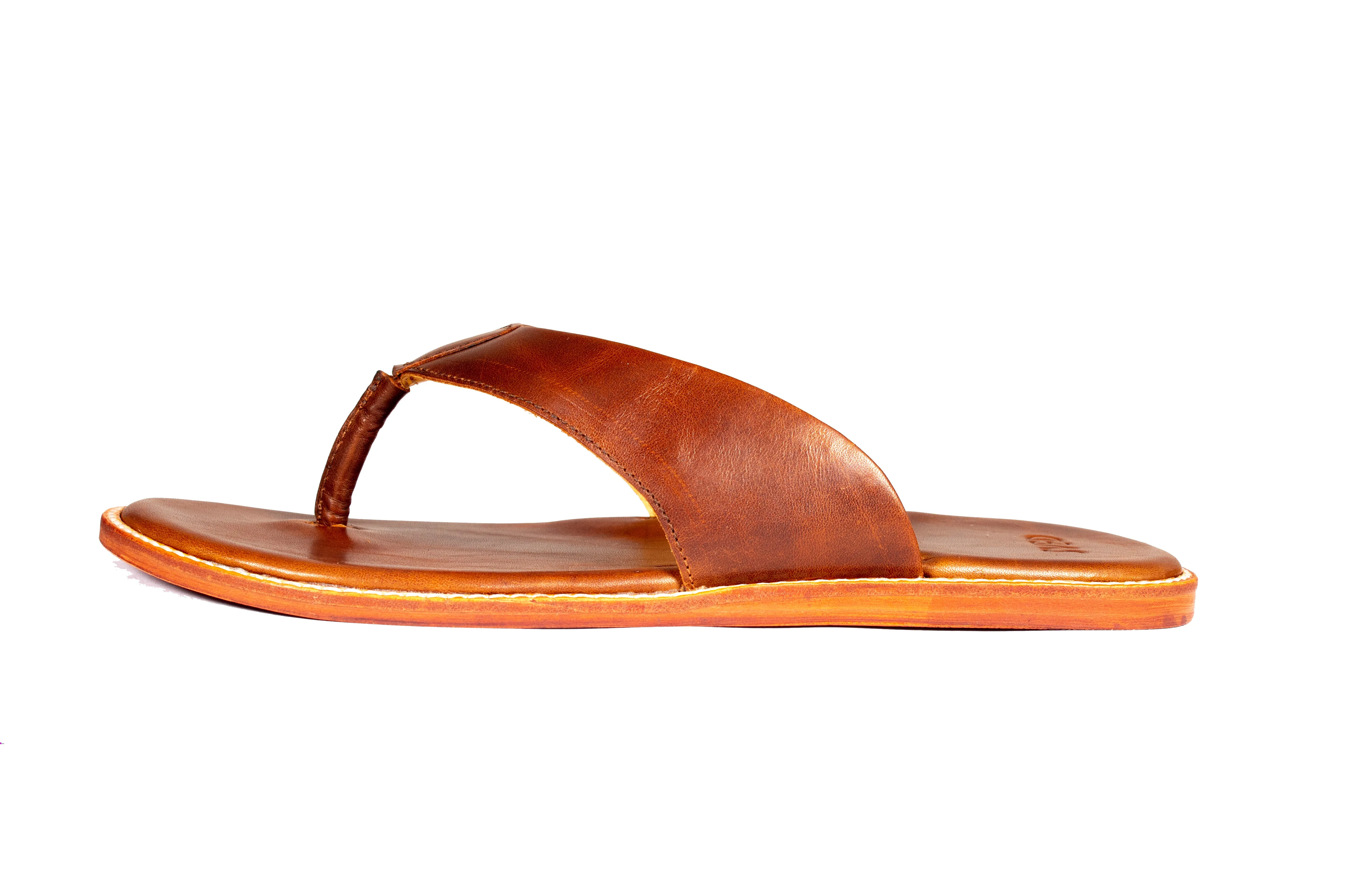 Handcrafted Leather Slippers - Brown