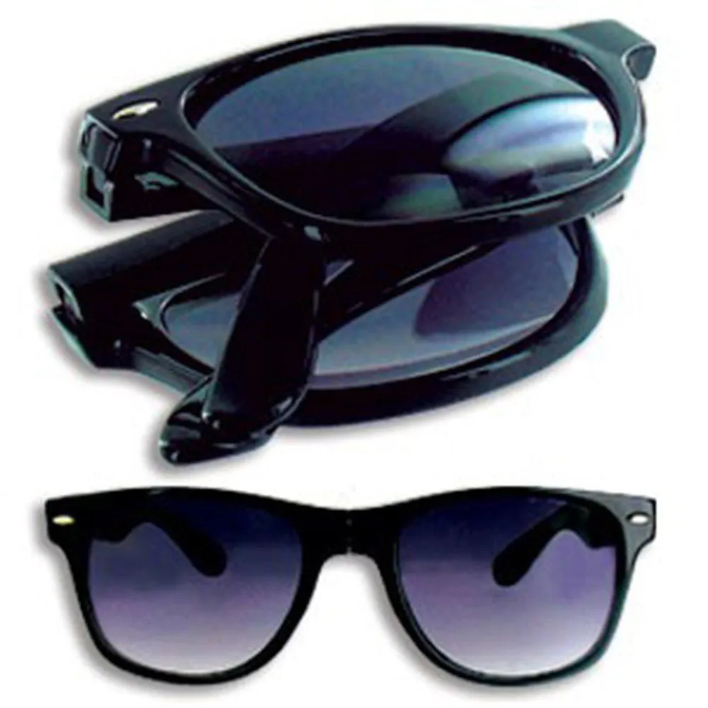 JetSetter Foldable Sunglasses Hardshell Case Portable Keyring 100% UVA UVB Black