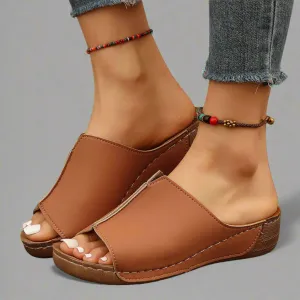 Noemi | Artisan Crafted Wedge Sandals in Premium Materials