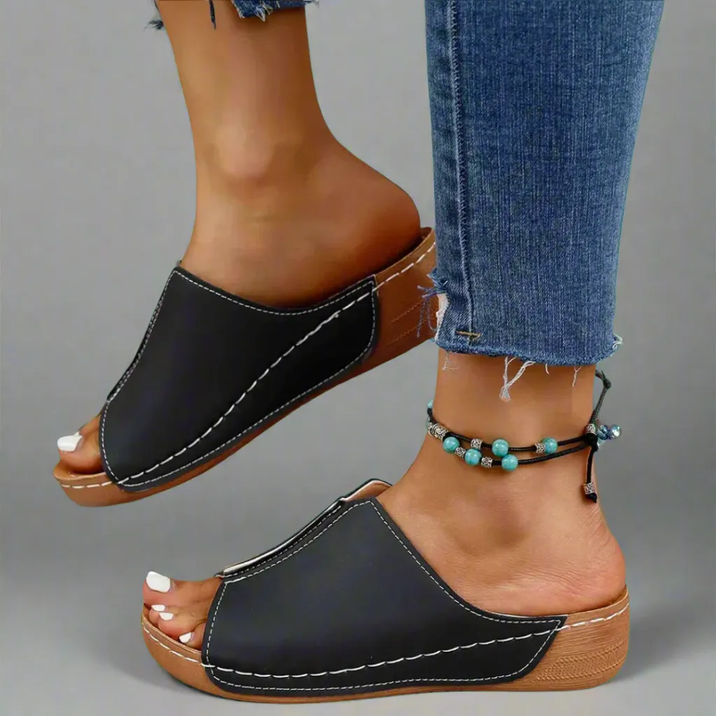 Noemi | Artisan Crafted Wedge Sandals in Premium Materials