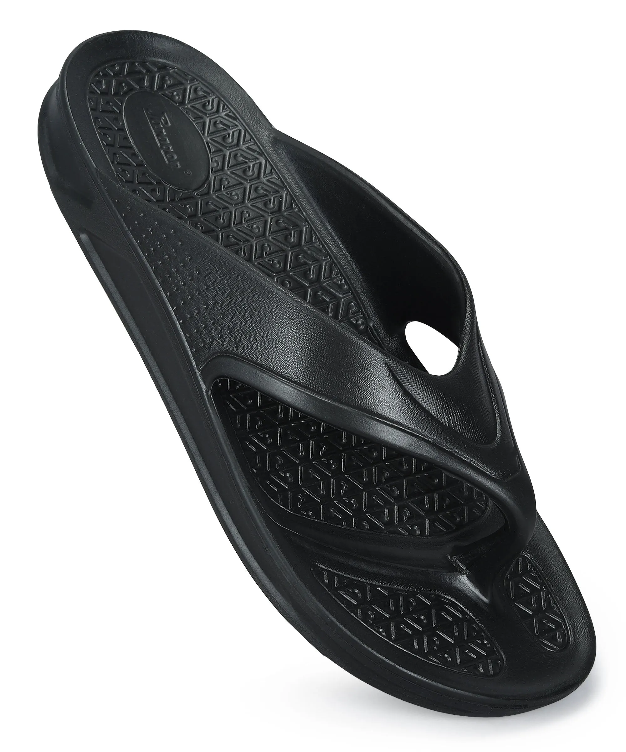 Paragon Men's Black Slippers | Comfortable Everyday Use Slippers