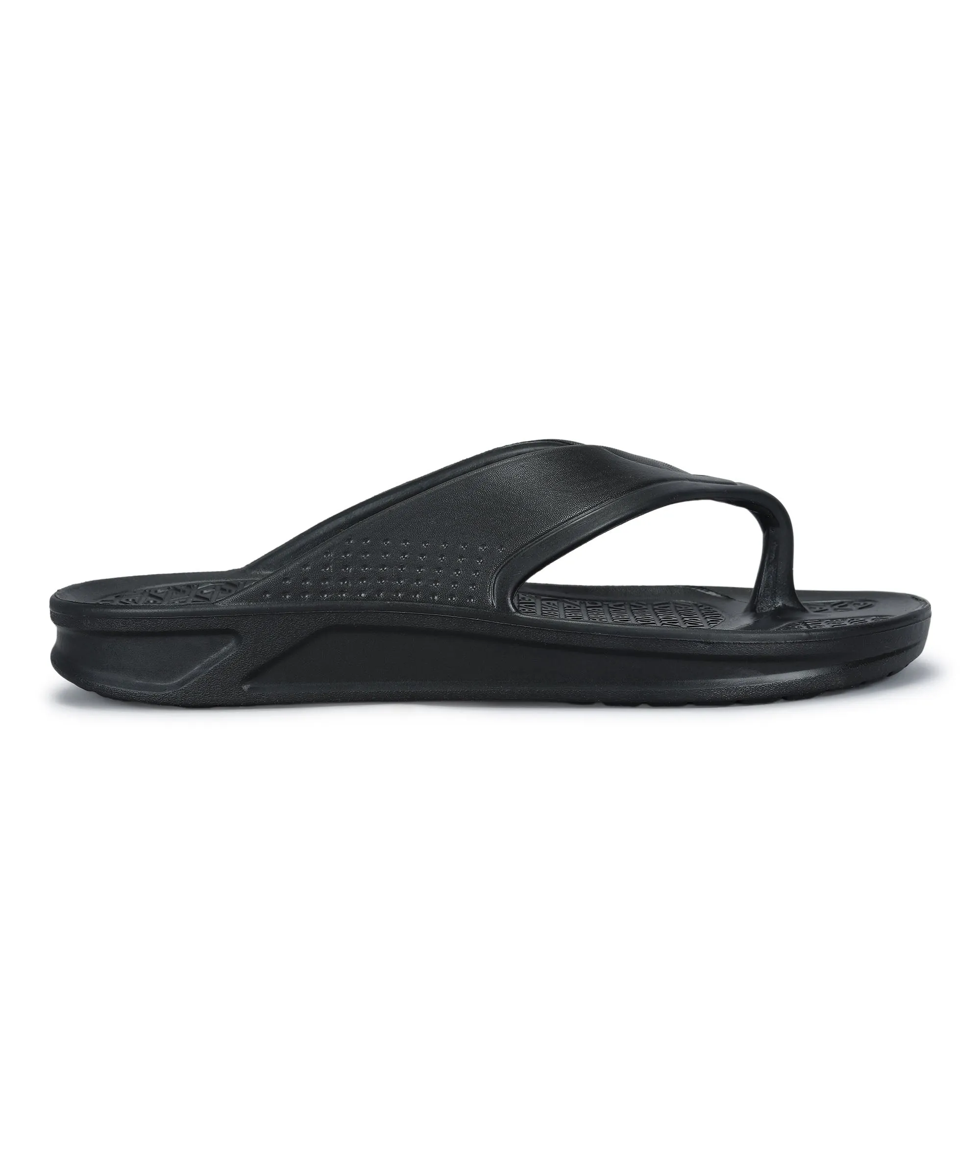 Paragon Men's Black Slippers | Comfortable Everyday Use Slippers