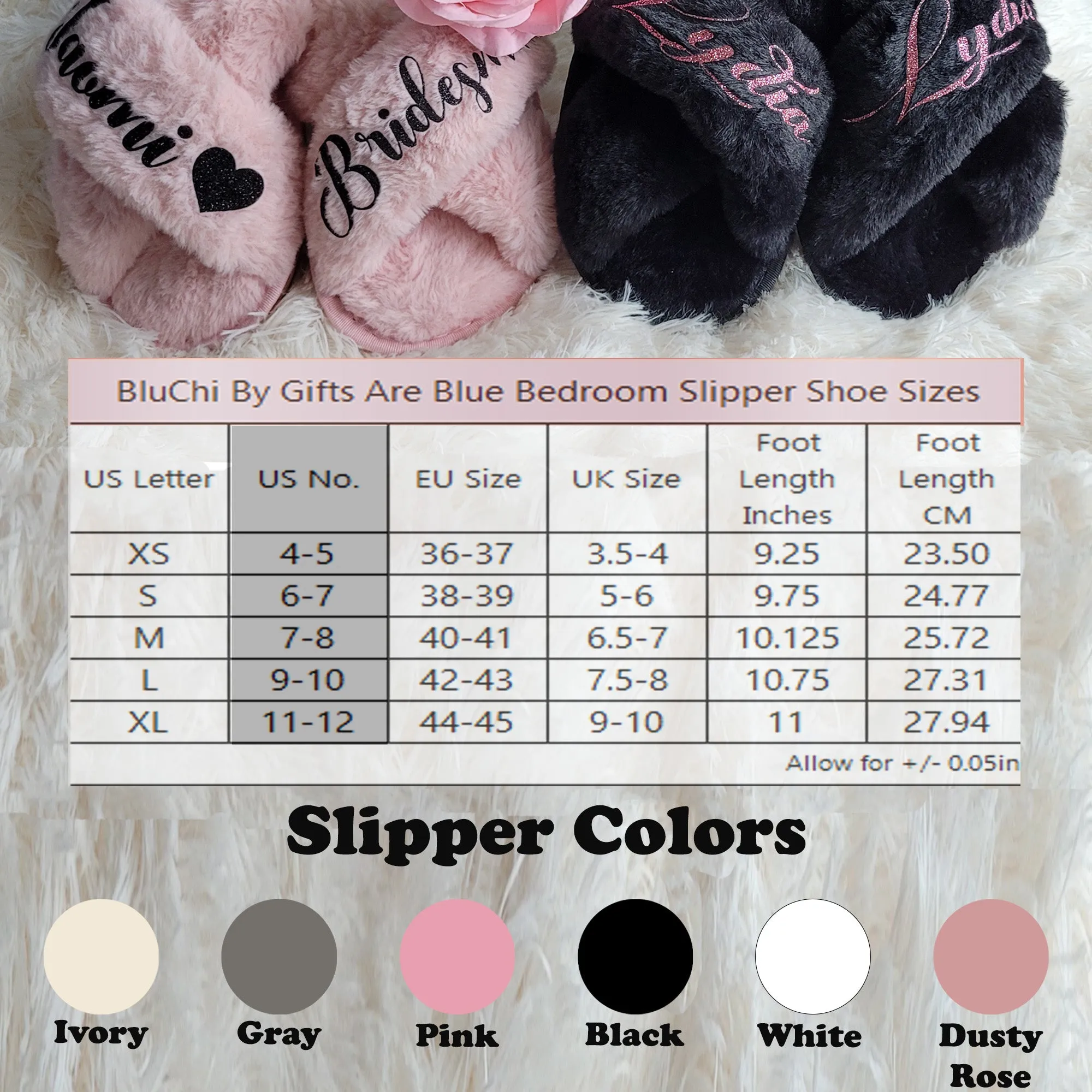 Personalized Bridesmaid Robes and Slipper Set