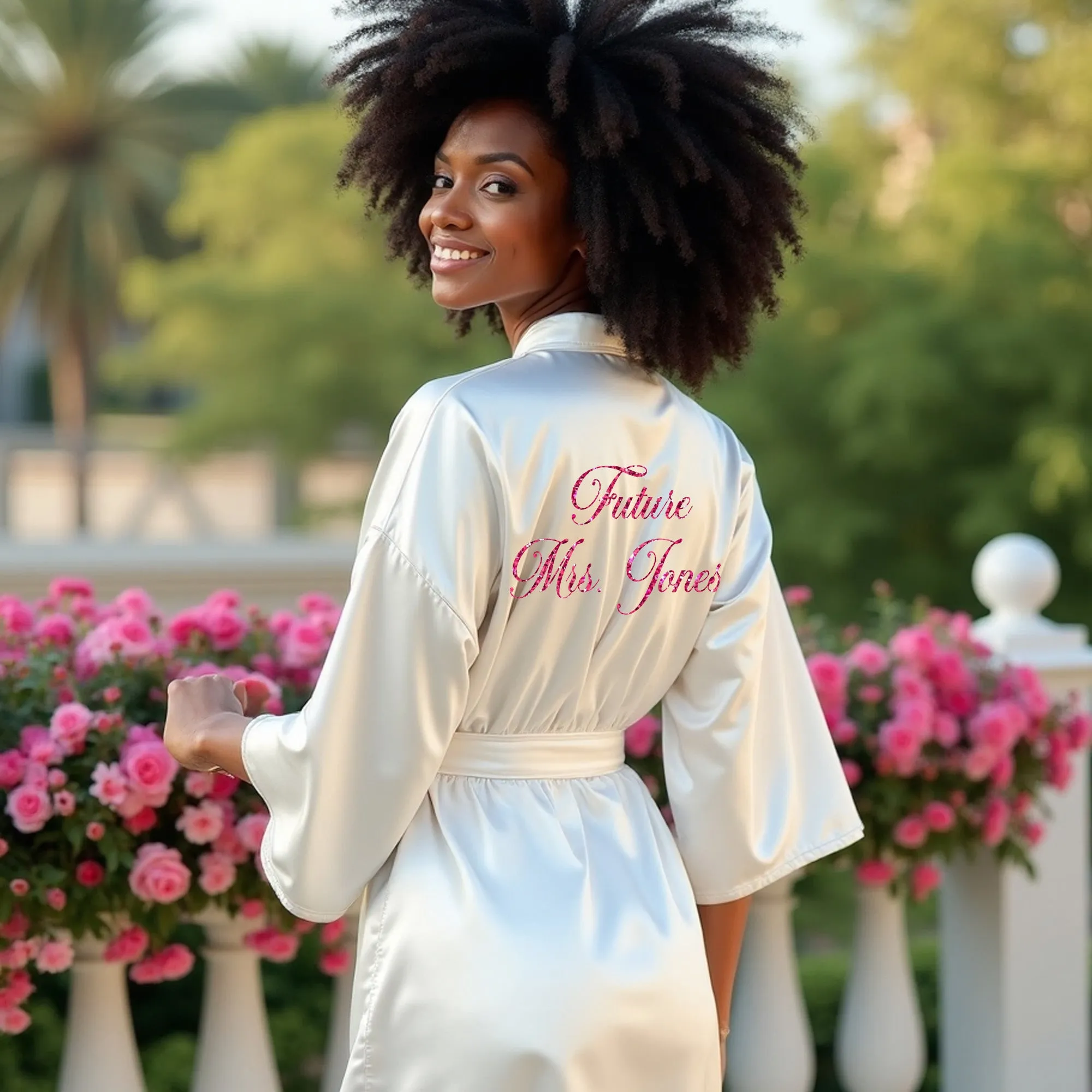 Personalized Bridesmaid Robes and Slipper Set