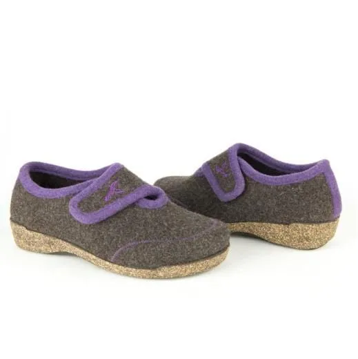 Portofino Women's Wool Slippers- Marron