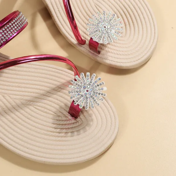 Purpdrank - Green Fashion Casual Patchwork Rhinestone Round Comfortable Shoes