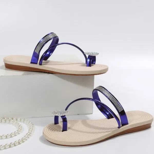 Purpdrank - Green Fashion Casual Patchwork Rhinestone Round Comfortable Shoes