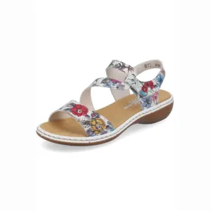 Rieker Patterned Sandal in White