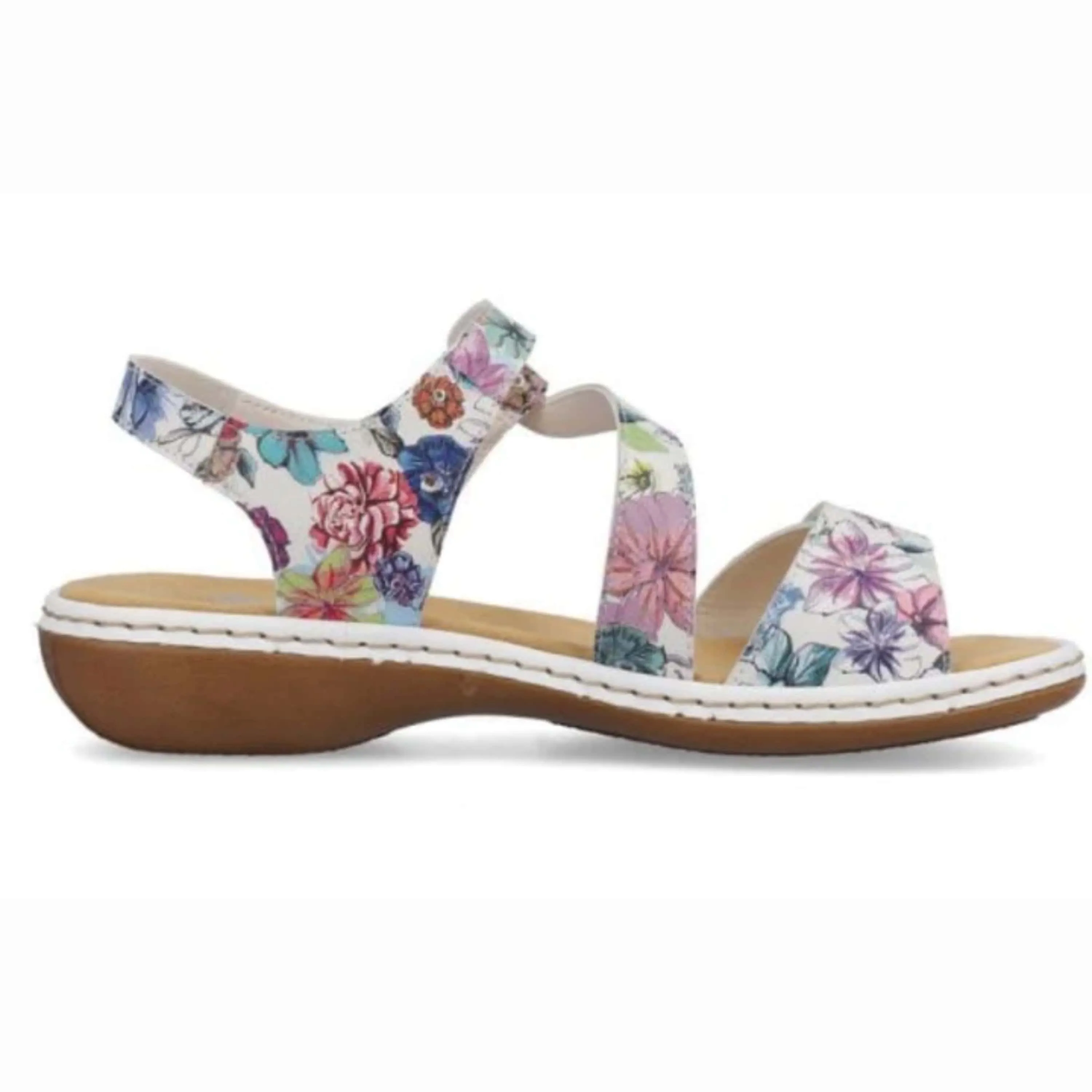 Rieker Patterned Sandal in White