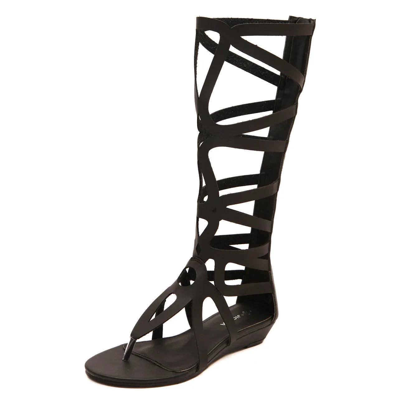 Roman Style Cut Out Straps Split On Long Length Sandals