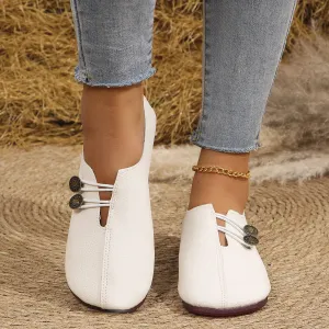 Round Toe Flat Slip-Ons