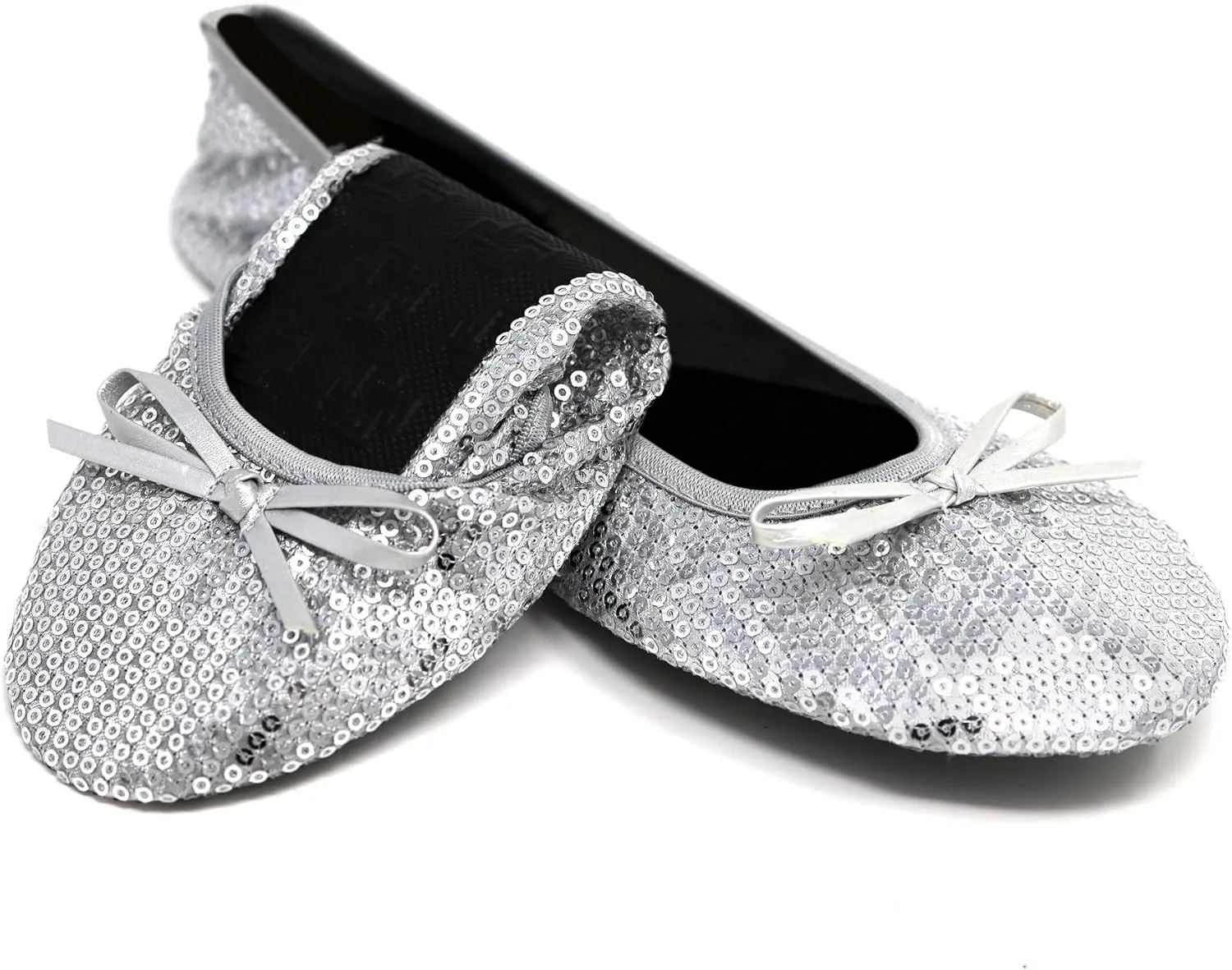 Silky Toes Foldable Flats for Women Purse Ballet Shoes Ballerina Slippers