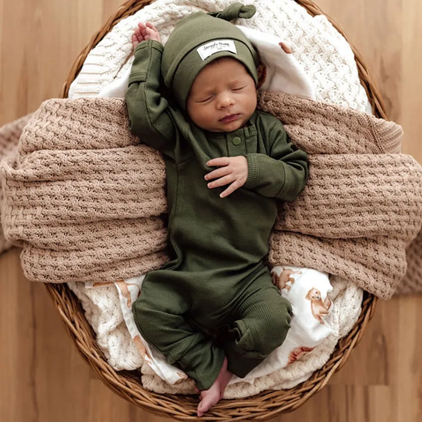 Snuggle Hunny Kids Growsuit - Olive