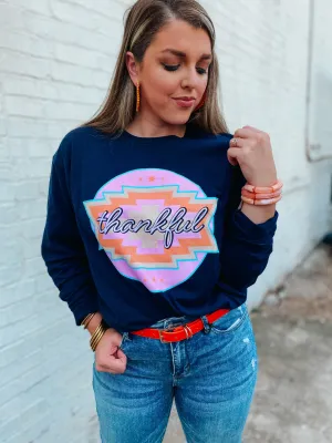 Thankful Aztec Tee - SMALL